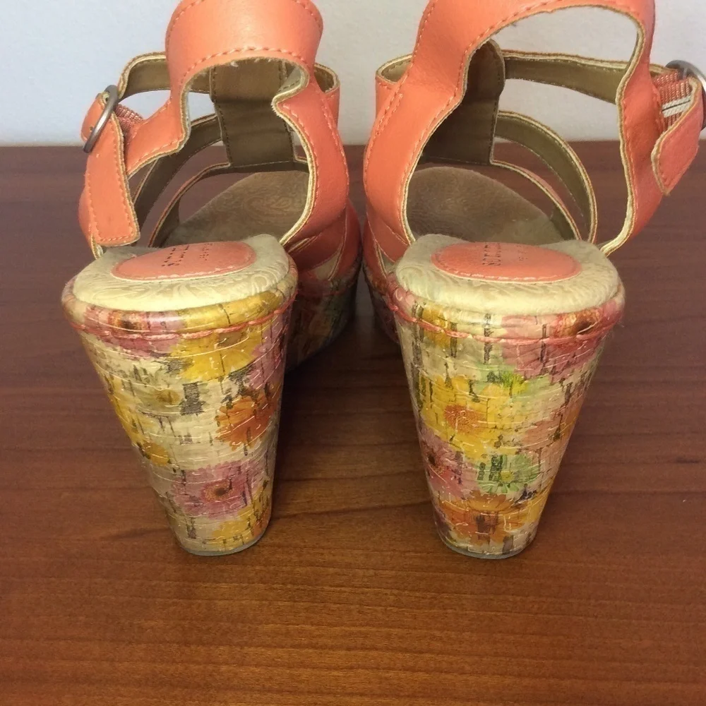 Sonoma Stacie Blossom Wedge Strappy Sandals Sz-6.5